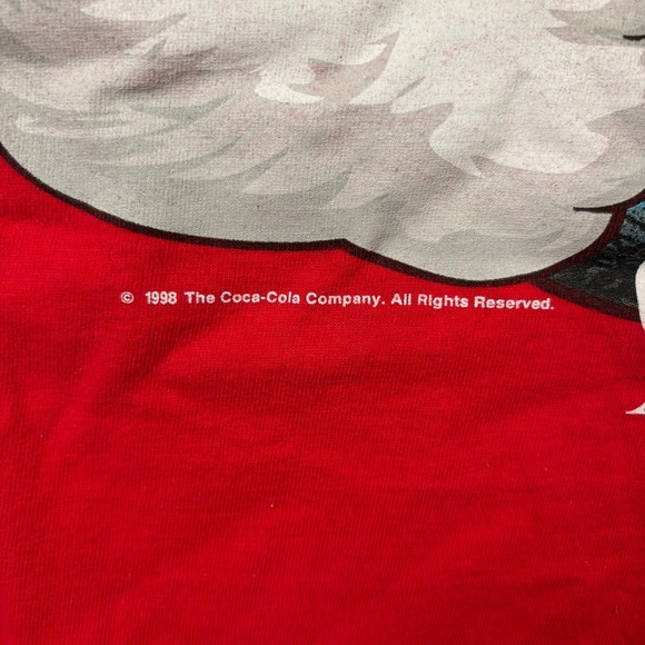 VTG Coca Cola Polar Bear Atlanta 1998 Red T Shirt Sz L USA Made Collectible - Picture 5 of 8